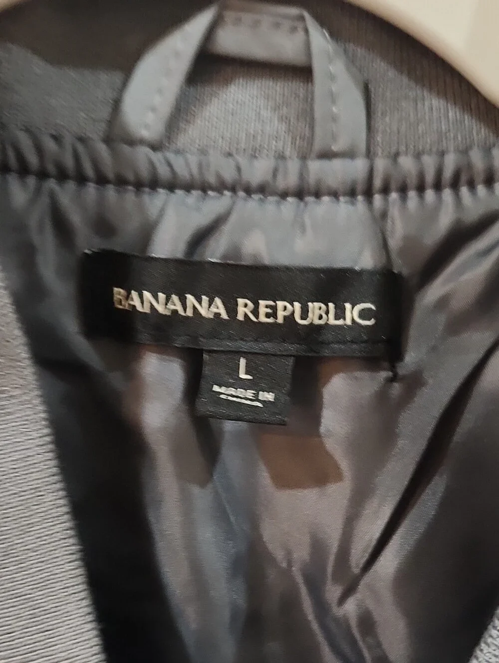 Banana Republic Men's Charcoal Bomber Jacket